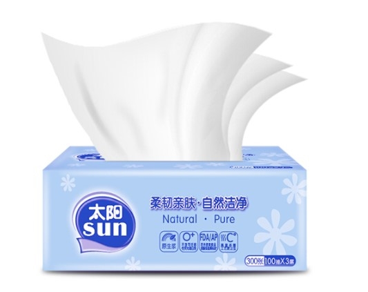 洁柔旗下 太阳 食品级抽纸 3层*100抽*24包 图2