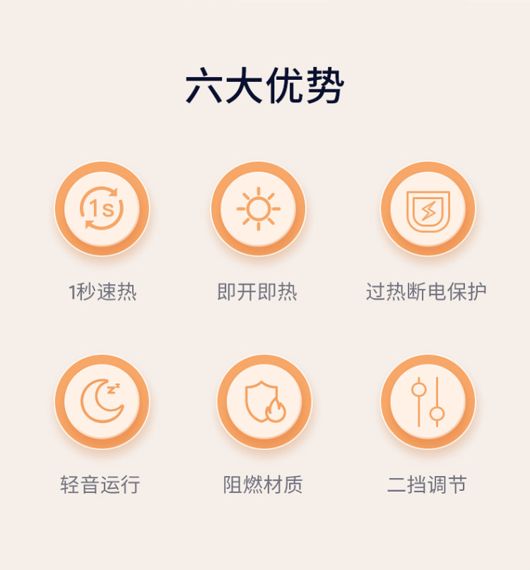 卓米 桌面迷你暖风机 暖手器 图3