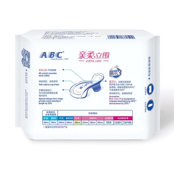 ABC KMS亲柔立围超吸纤薄棉柔夜用卫生巾 280mm*8片 *10件 图2
