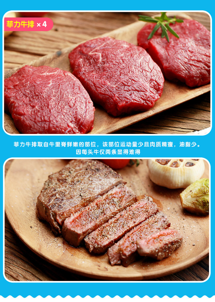 重磅牛排 小牛凯西 原肉整切厚牛排套餐黑椒10片 图4