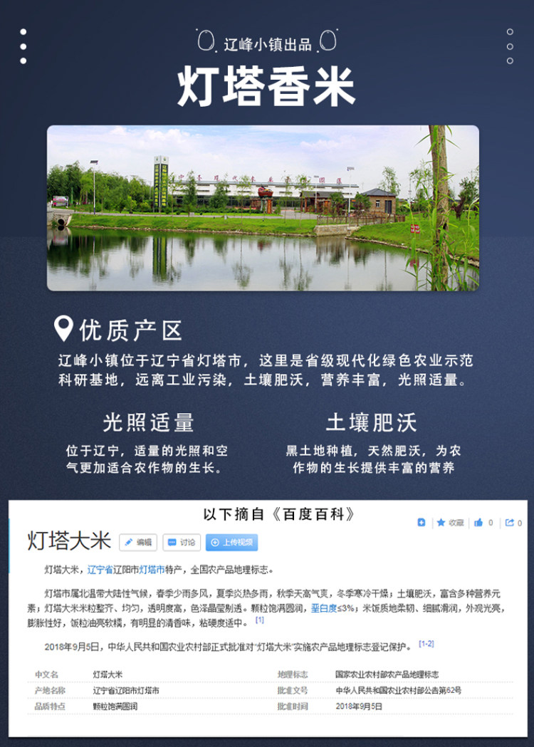 辽峰小镇 新米 真空装东北一级长粒香米  10斤 图3