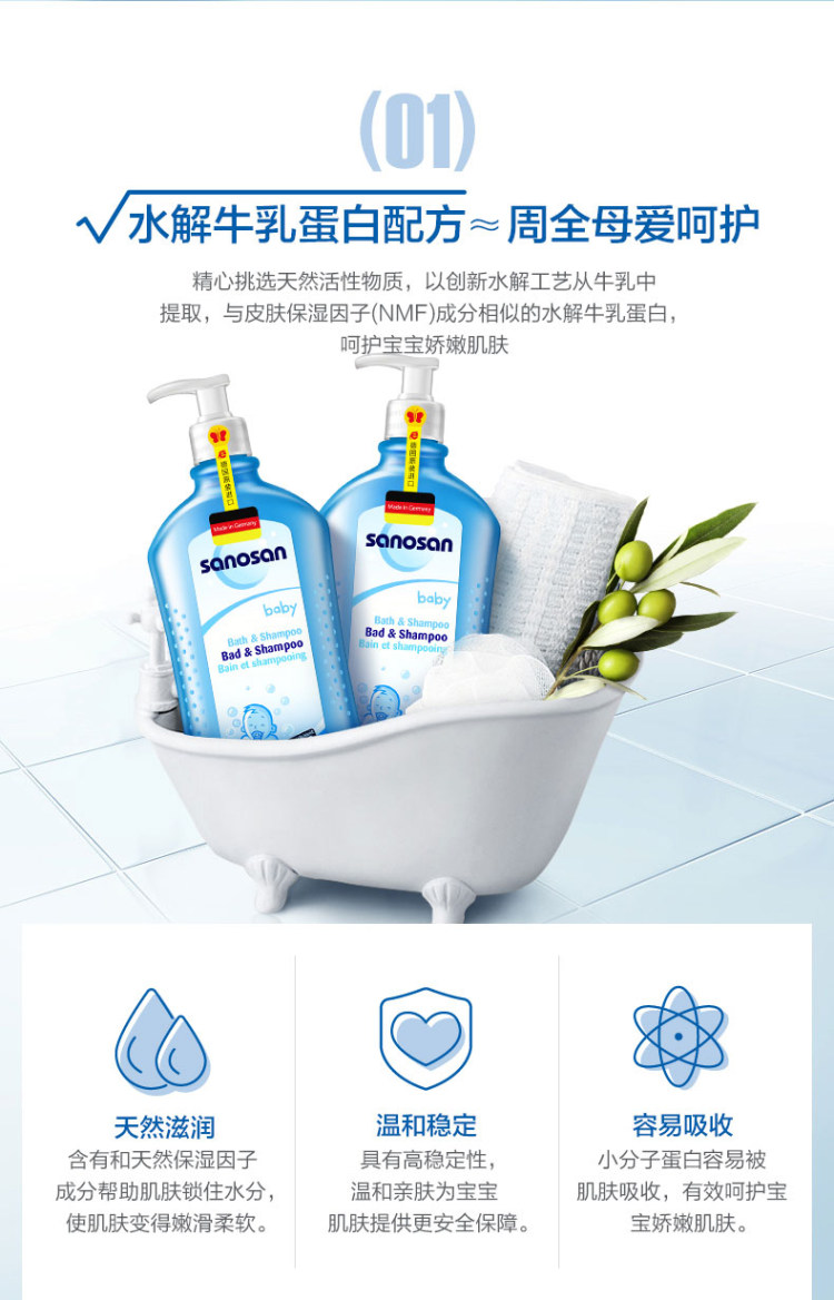 德国进口 哈罗闪 儿童洗发沐浴2合1 500ml 图4