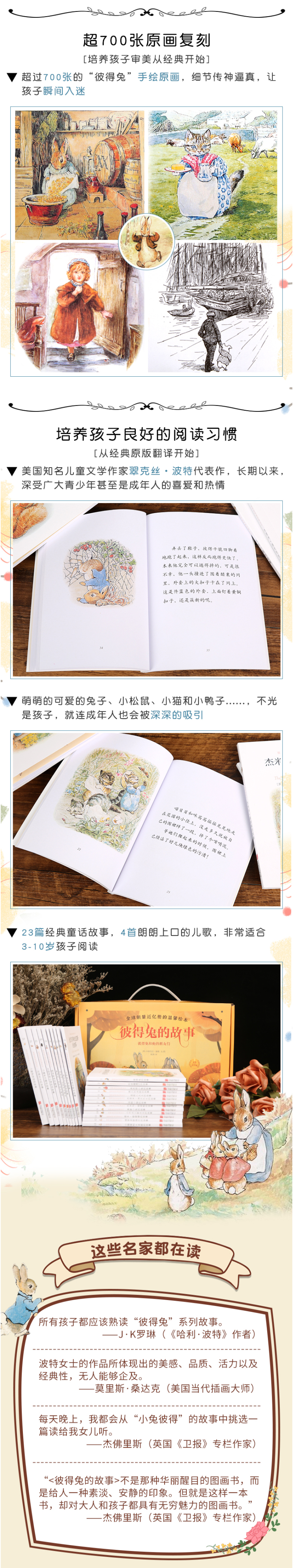 全球销量近亿册 《彼得兔的故事绘本》 全套23册盒装 图2