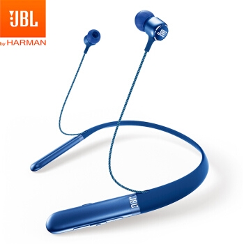 4日0点： JBL LIVE 200BT 颈挂式无线蓝牙耳机 入耳式耳机 冰湖蓝 图1