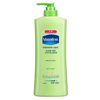 京东PLUS会员： Vaseline 凡士林 倍护 芦荟舒缓润肤露 400ml *3件 图2
