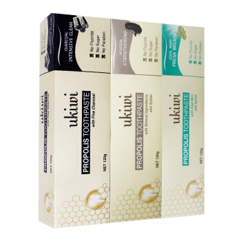 京东PLUS会员： ukiwi 纽西小精灵 蜂胶牙膏 120g*3支 *2件 +凑单品 图3