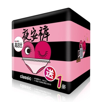 京东PLUS会员： kotex 高洁丝 蜜桃小姐夜安裤 L号（5条+1条） *5件 +凑单品 图1