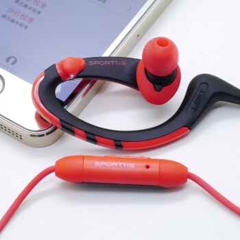 audio-technica 铁三角 SPORT 1 IS 线控挂耳式耳机 红色 图2