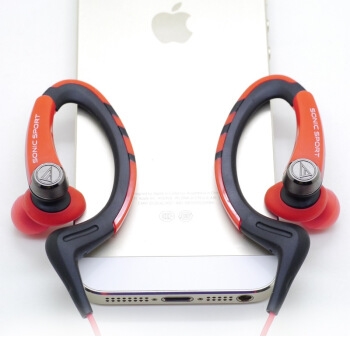 audio-technica 铁三角 SPORT 1 IS 线控挂耳式耳机 红色 图3