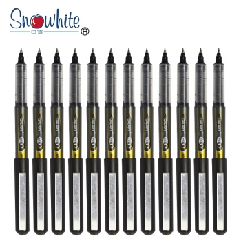 Snowhite 白雪 PVR-155 直液式中性笔 0.38mm 黑色 12支/盒 *5件 图2