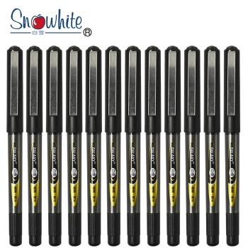 Snowhite 白雪 PVR-155 直液式中性笔 0.38mm 黑色 12支/盒 *5件 图1