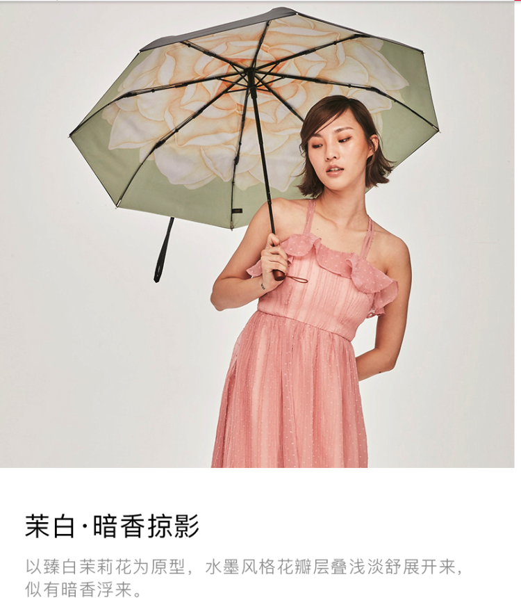 伞中宝马 蕉下 经典小黑伞 折叠晴雨伞 图5
