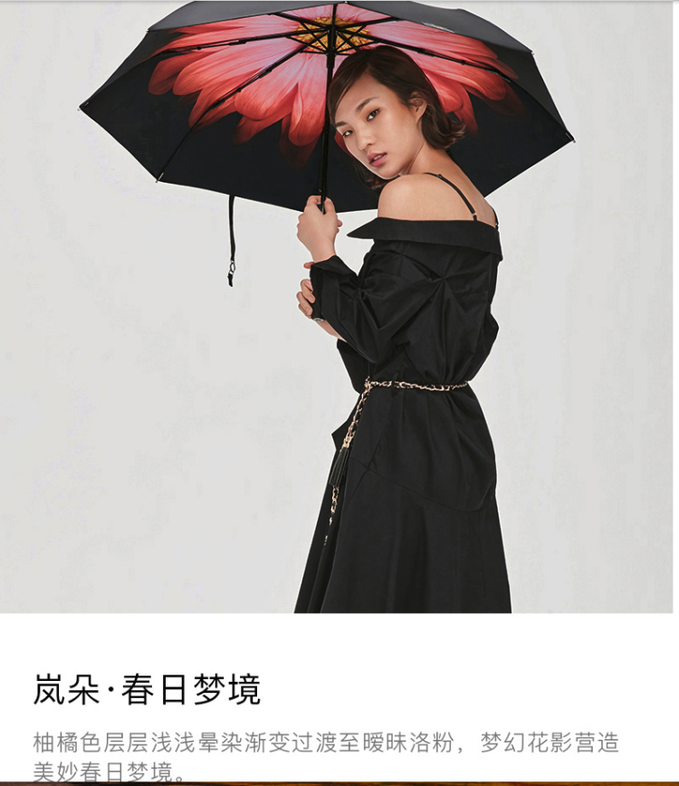 伞中宝马 蕉下 经典小黑伞 折叠晴雨伞 图4