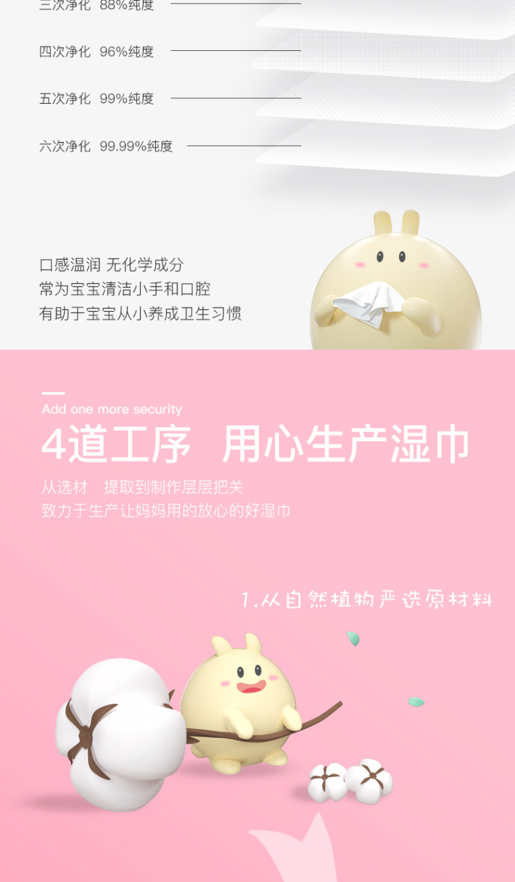怡恩贝 einb 婴儿手口湿巾80抽*10包 图3