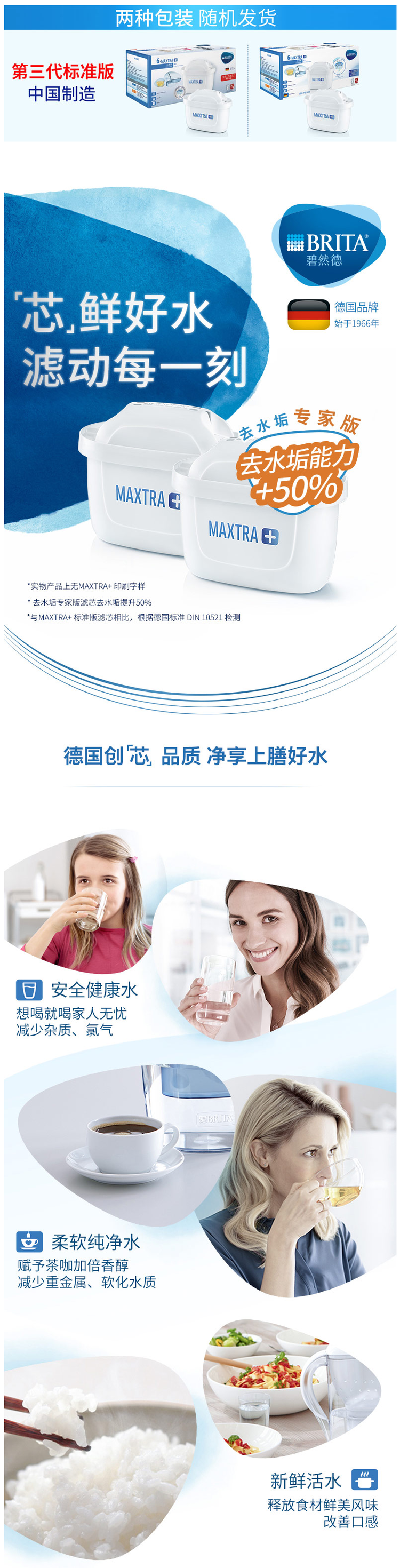 碧然德 Brita 第三代 Maxtra+ 标准版 多效滤芯 6枚 图1