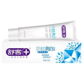 京东PLUS会员： Saky 舒客 防蛀亮白牙膏 120g *2件 图5