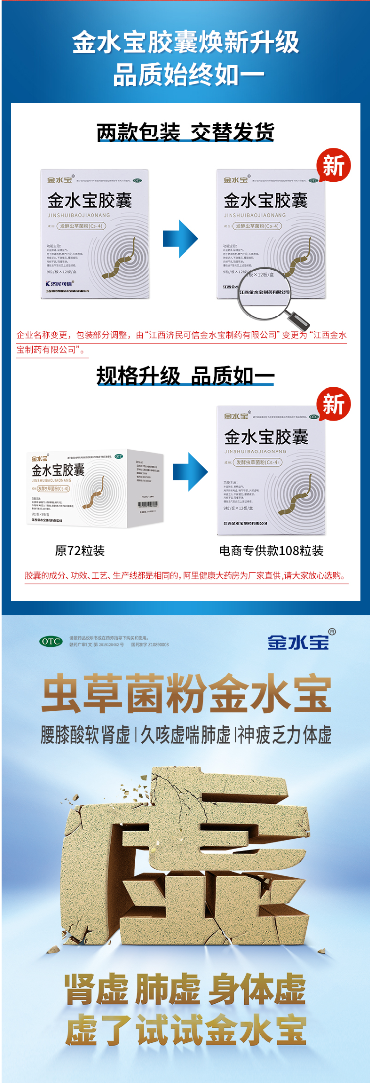 济民可信 金水宝胶囊 108粒*2盒 图2