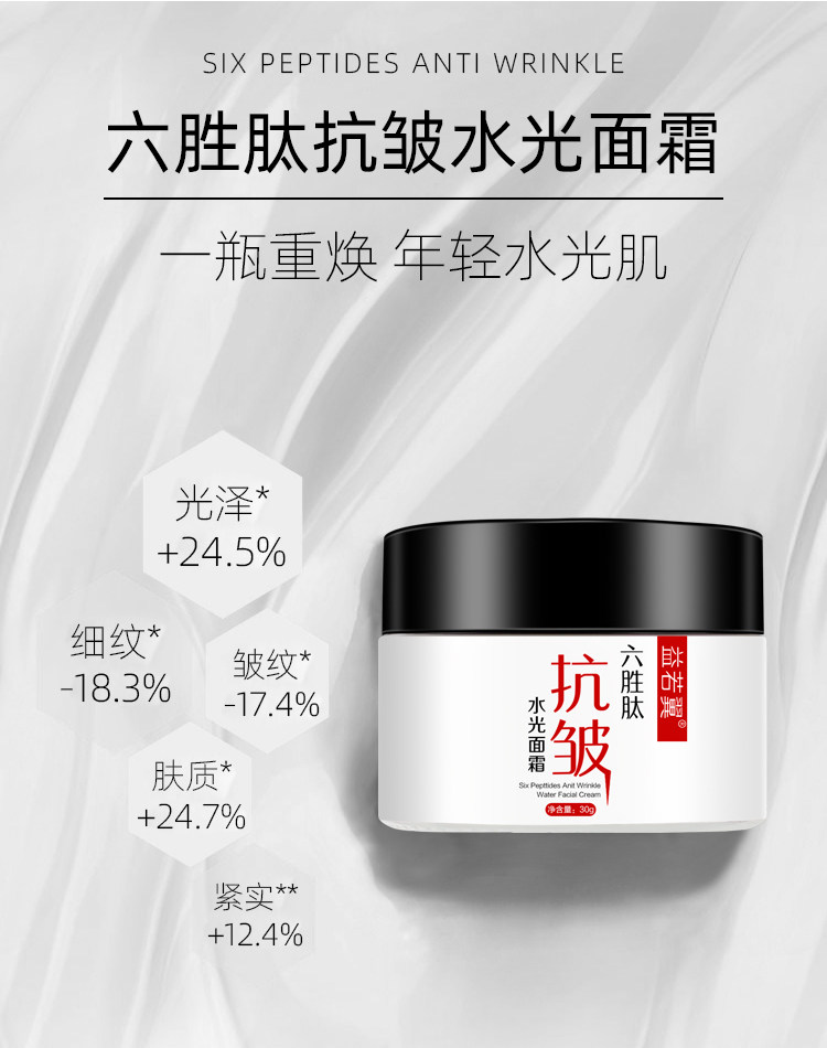 六胜肽抗皱水光面霜 拍3件 图3