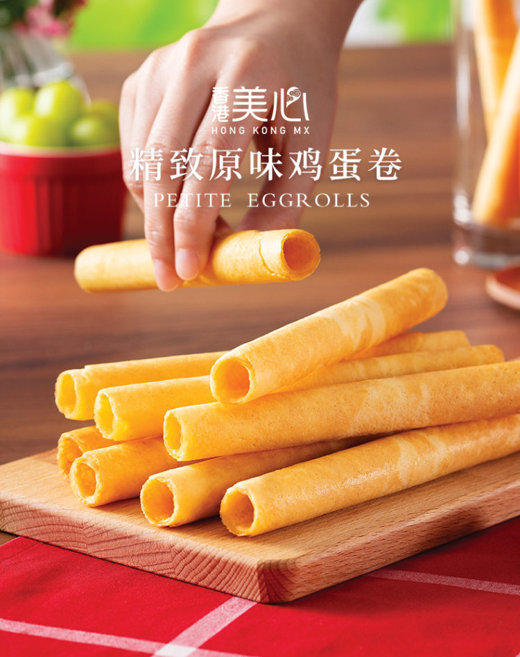 香港美心 精致鸡蛋卷礼盒208g 图1