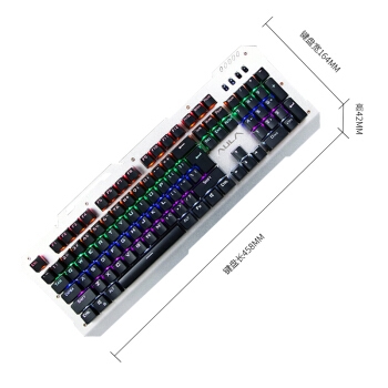 AULA 狼蛛 F2008 混光机械键盘 青轴 黑色 RGB 图3