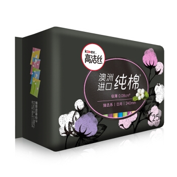 kotex 高洁丝 纯棉日用超薄卫生巾 240mm 25片 *13件 图3