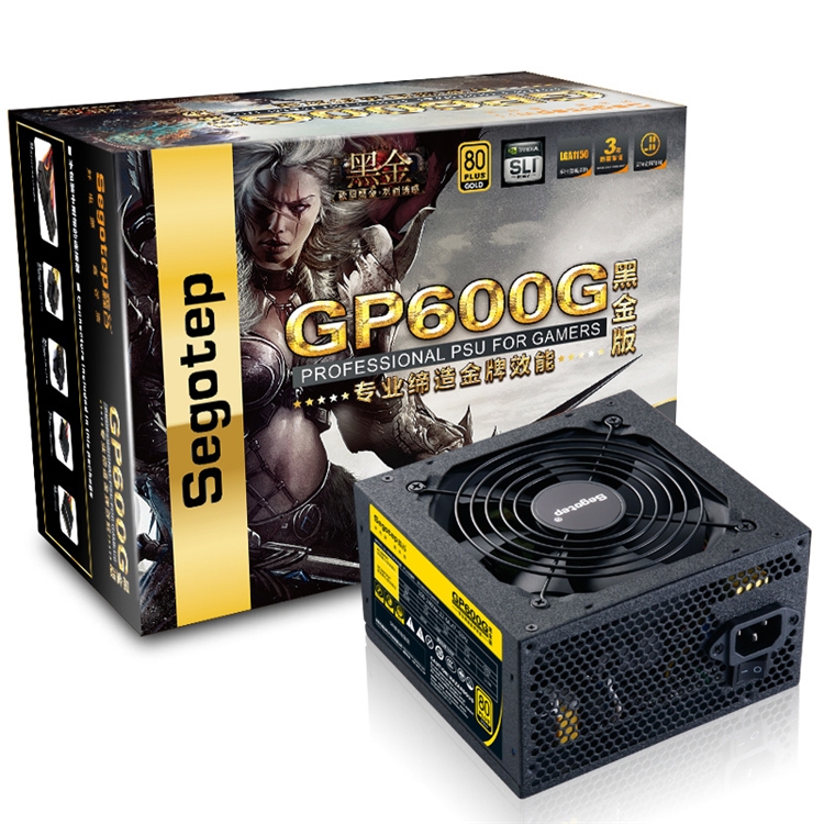 Segotep 鑫谷 GP600G 黑金版 额定500W 电源(80PLUS金牌) 图1