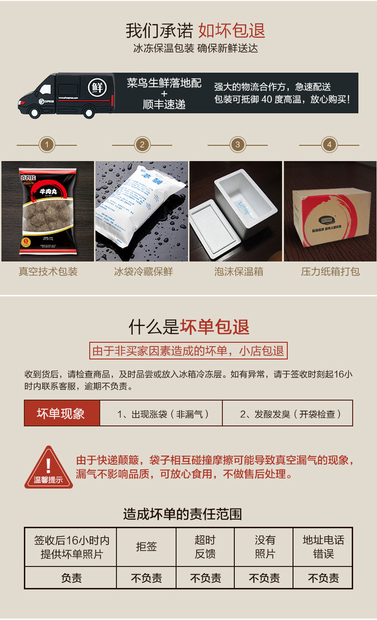 香港Q唛认证 喜得佳 正宗潮汕 手打实心牛肉/牛筋丸 250g*4袋 图7