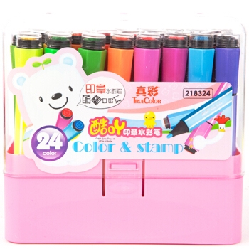 京东PLUS会员： TRUECOLOR 真彩 2183 肥肥系列 36色印章水彩笔 *2件 图1