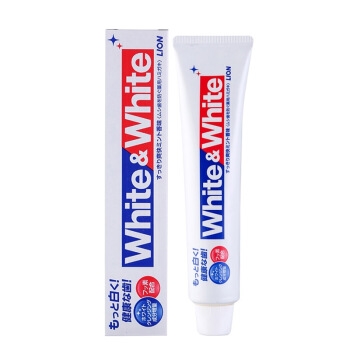 京东PLUS会员： LION 狮王 WHITE&WHITE洁白牙膏 150g *8件 图1