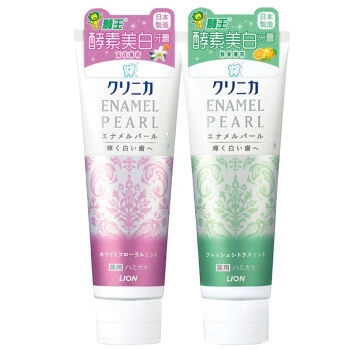 LION 狮王 酵素美白牙膏特惠装（百花薄荷130g+鲜果薄荷130g） *4件 图1