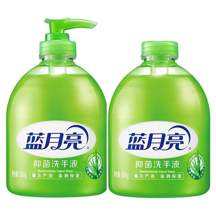 Bluemoon 蓝月亮 芦荟抑菌洗手液套装 （500g*3+补充装500g*3） *4件 图3