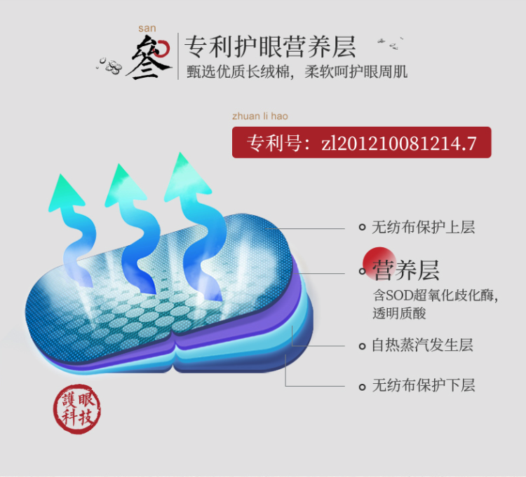 珍视明 中药蒸汽热敷眼罩 缓解眼疲劳黑眼圈 10片/盒 图9