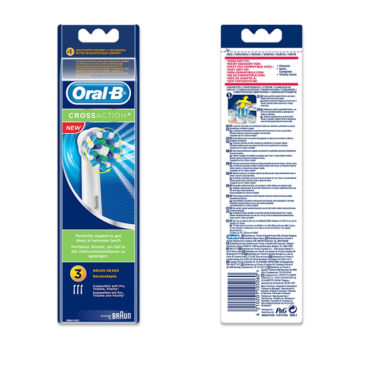 Oral-B 欧乐-B EB50-3 多角度清洁型刷头 3支装 白色 *3件 图5
