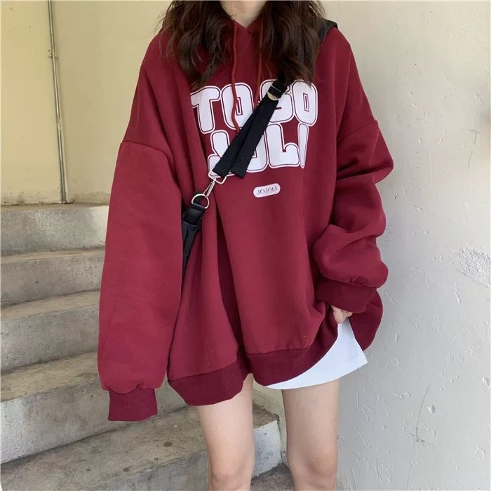 女款2020冬季保暖加绒加厚潮流卫衣 图5
