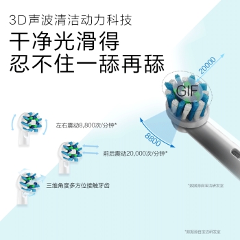 Oral-B 欧乐-B D16.523U 600 3D智能电动牙刷 *3件 图2