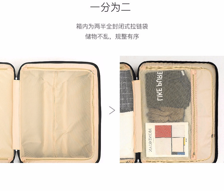 网易严选 拉链斜纹密码拉杆箱 德国进口PC 26寸 9色可选 图15