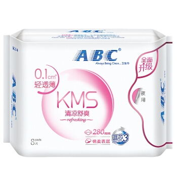 ABC 棉柔透气 卫生巾组合9包（日32片+夜16片+甜睡夜用24片） *3件 图3