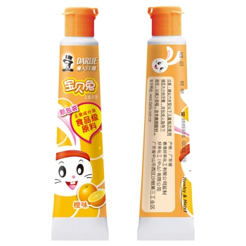 黑人（DARLIE）宝贝兔儿童牙膏40g（橙味）防蛀固齿 温和洁净 含氟含钙 *2件 图4