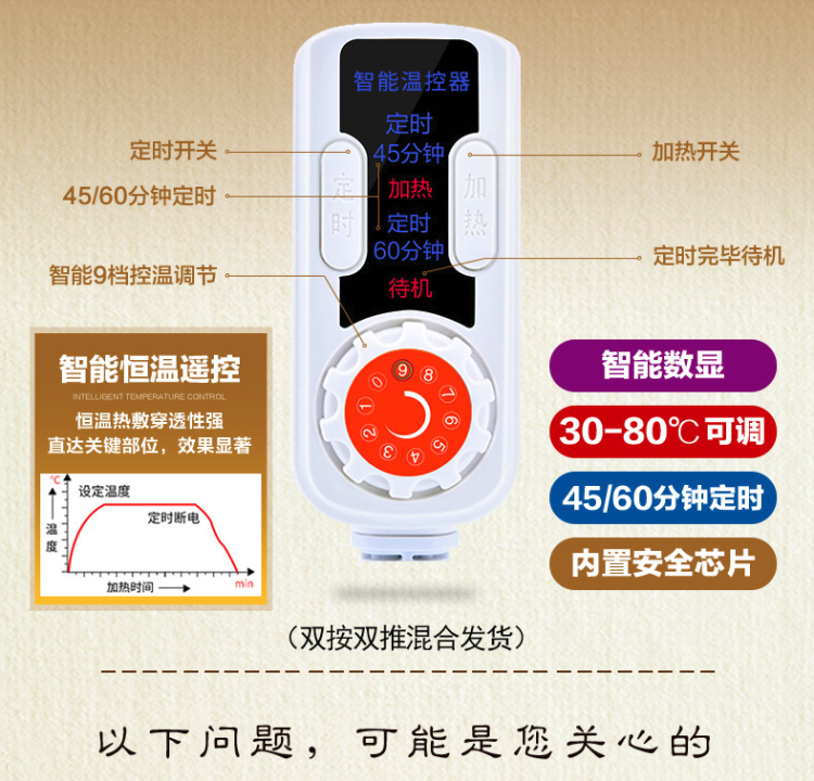 康草堂 电加热艾绒护膝 温养经脉 祛痛祛湿 可拆洗 图12