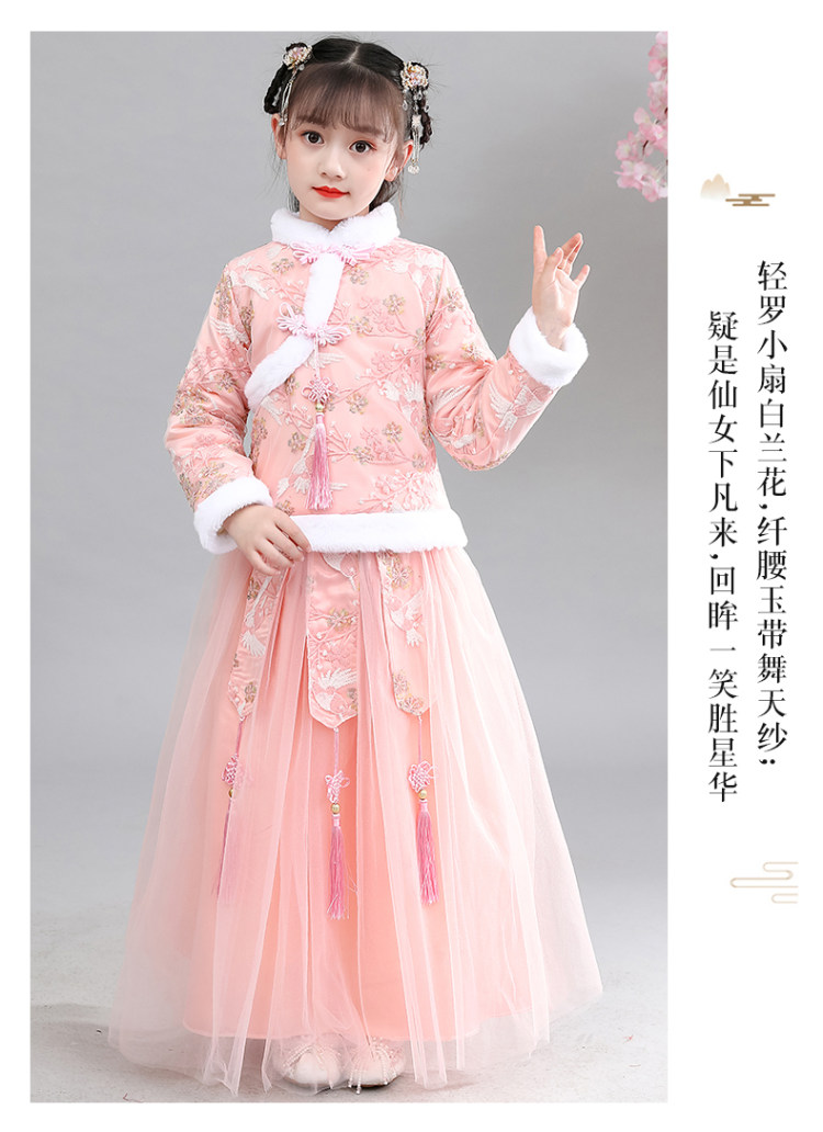 汉服女童秋冬过年拜年服冬装 图11