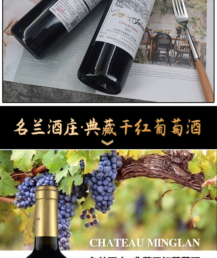 顺丰盒装送礼 高档酒干红xo白兰地6瓶 图3