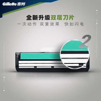 Gillette 吉列 旋转双层手动剃须刀组合装(1刀架+1刀头+剃须泡50g) 图2