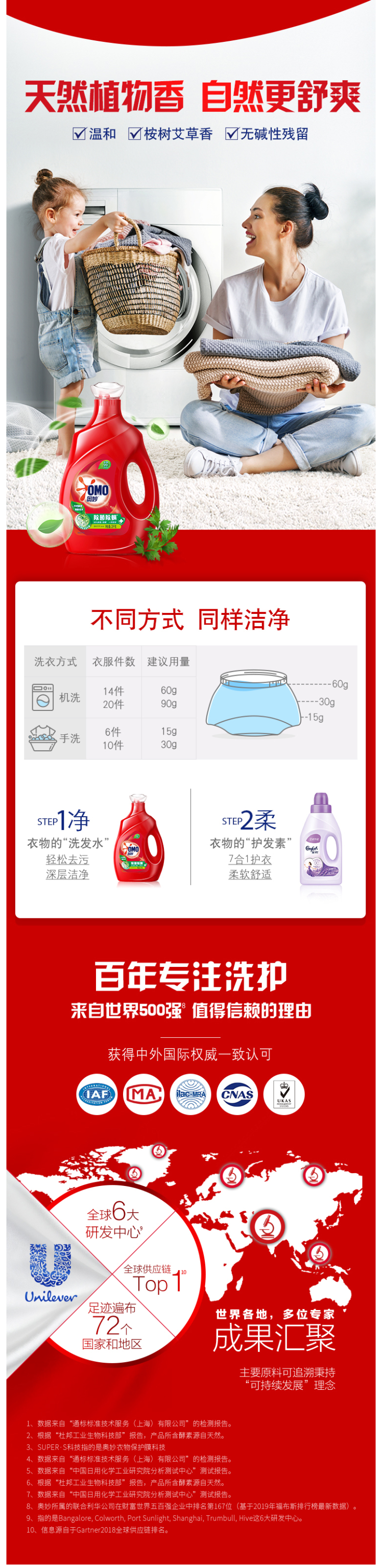 奥妙 浓缩持久留香 除菌除螨洗衣液 3kg+1kg 图3