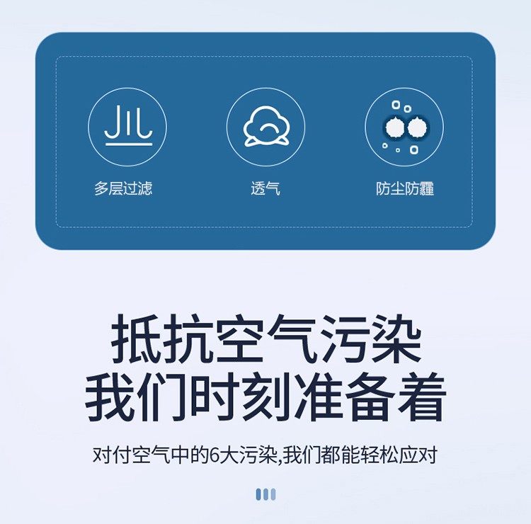 KN95 熔喷布5层防护口罩10只装 图2