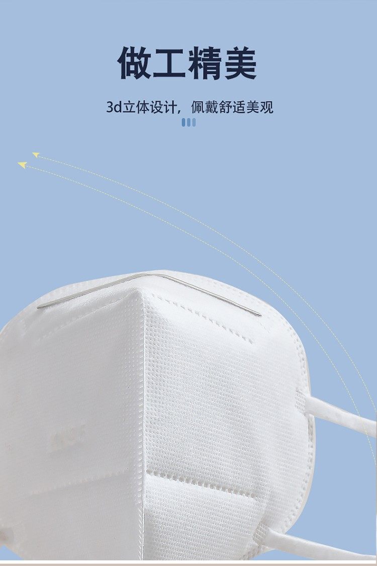 KN95 熔喷布5层防护口罩10只装 图5