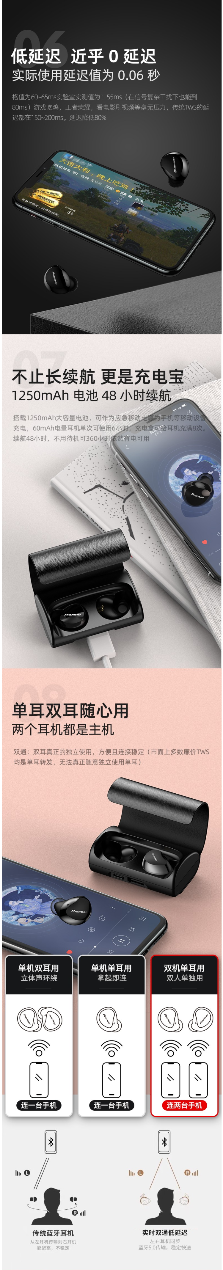 先锋 E221 Pro TWS真无线蓝牙耳机 图5