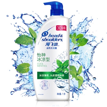 Head & Shoulders 海飞丝 怡神冰凉 去屑洗发露 1000ml *3件 图1
