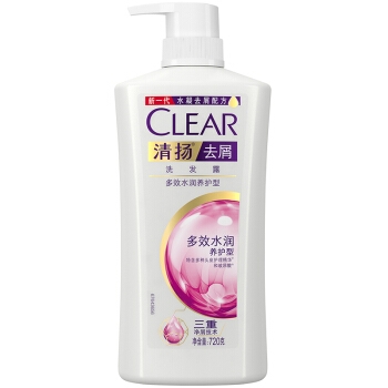 京东PLUS会员： CLEAR 清扬 多效水润养护型 去屑洗发露 720g *3件 图3