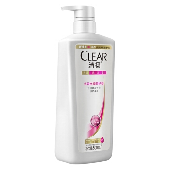 京东PLUS会员： CLEAR 清扬 多效水润养护型洗发水 500ml *4件 图3