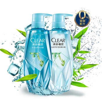 京东PLUS会员： CLEAR 清扬 植觉无硅油洗发护发套装（洗发露380ml+护发素375ml+赠 护发素 375ml） *4件 图1